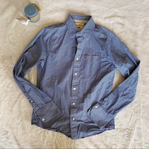 LHollister Blue Striped Button-up